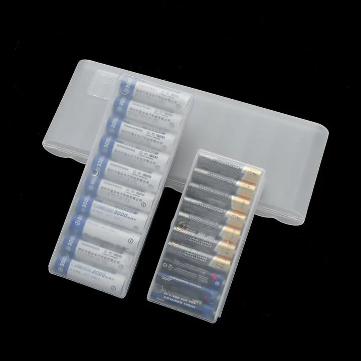 10 Slot Plastic Hard Container Case Battery Storage Box For AAA/AA/18650 Battery Organizer Accessories Apsilon