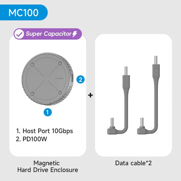 Hagibis Magnetic M.2 2230 NVMe SSD Enclosure SSD Case USB C 3.2 Gen2 to NVMe PCI-E for iPhone 16 Pro Max ProRes Magsafe MacBook Apsilon