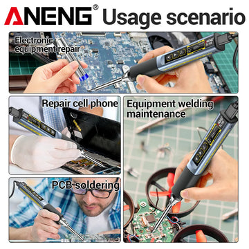ANENG SL108 96W PD QC Digital Soldering Iron Kit Adjustable Temperature Fast Heat Portable Smart Tool for Electronic Repair Apsilon