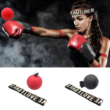 1Pcs MMA Boxing Speed Ball Head-Mounted Pu Punch Sanda Training Hand Eye Reaction Home Sandbag Fitness Equipment Gym Muay Thai Apsilon