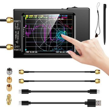 NanoVNA-H Vector Network Antenna Analyzer 10KHz-1.5GHz MF HF VHF UHF W/ Shell SD Card Slot Supprt 32G Digital Nano VNA-H Tester Apsilon