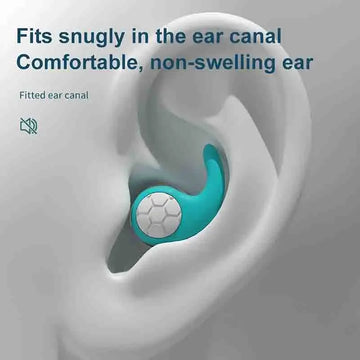 1 Pair of Soft Silicone Earplugs with Noise Cancellation, Waterproof, Comfortable To Wear, Suitable for Sleeping and Swimming Apsilon