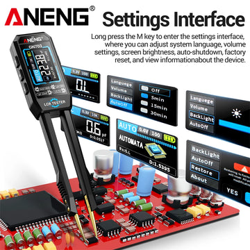 ANENG GN703 Smart Tweezers LCR Meter Professional SMD ESR Test Capacitance Resistance Inductance Digital LCR Bridge Calibration Apsilon