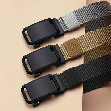 New Automatic Buckle Belt, Canvas Tactical Workwear Casual Outdoor Military Training Pants Belt For Men Apsilon