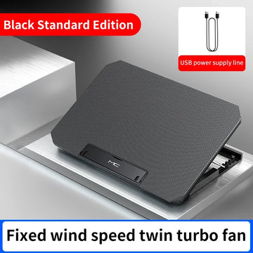Q100 17inch Gaming Laptop Cooler Fan Led Screen Two USB Port 2600RPM Laptop Cooling Pad Notebook Stand For Laptop Fan Cooler Apsilon