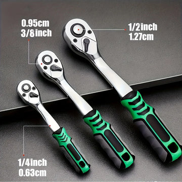 72Drive Socket Set 1/4"-3/8"-1/2", Ratchet Wrench Sockets Compact Sockets for Car Repair Mechanic Tool for Auto Repair Apsilon