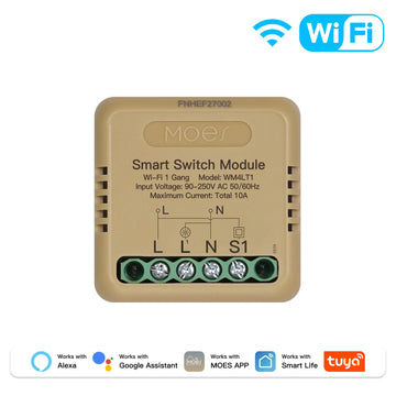 MOES Mini Smart Switch 1-4 Gang,WiFi/Zigbee DIY Module,Works with Alexa&Google Home,Timer&Voice Control,Home Automation Apsilon
