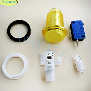 2 Player DIY Arcade Game Kit for PC Raspberry Pi with LED Push Buttons American Style Joystick USB Encoder Cables Mame Jamma Apsilon