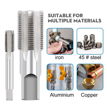 XCAN Tap Die Set Alloy Steel Pipe Tap and Die Right Hand Screw Thread Cutting Tools G1/16 1/8 1/4 3/8 1/2 5/8 3/4 7/8 1 2 Apsilon