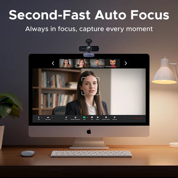 UGREEN 4K FHD 1080P Webcam 8MP for PC, PDAF Auto Focus, Dual AI Noise-Cancelling Mics, Web cam Camera for Zoom/Teams/Google Meet Apsilon