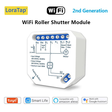 Tuya Smart Life WiFi Curtains Switch Connected Roller Shutters Control Blinds Motor Google Home Alexa Electric Window LoraTap Apsilon