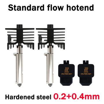 New High Quality H2D H2S H2C Hotend Kit with 0.2/0.4/0.6/0.8mm Hardened Steel Nozzle Replace Hotend Kit For Bambu H2D A1 A1mini Apsilon