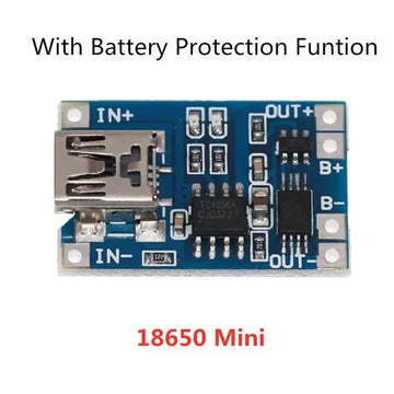 2/5PCS 5V 1A Micro/Type-c/Mini 18650 TP4056 Lithium Battery Charger Module Charging Board With Protection Dual Functions Li-ion Apsilon
