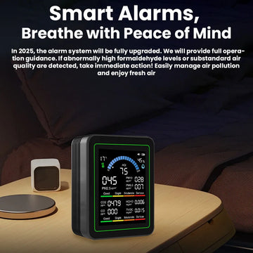 10-in-1 Air Quality Monitor Carbon Dioxide Monitor Formaldehyde Detector Temperature and Humidity Monitor 1PC Apsilon