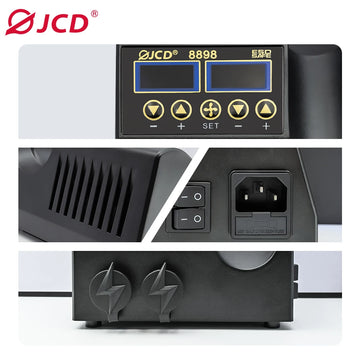 JCD 8898 Soldering Station 750W 2 in 1 Soldering Iron Hot Air Gun Rework Welding Station For Phone BGA SMD Welding Repair Tools Apsilon