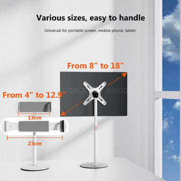 Keepro Portable Monitor Stand Height Adjustable Vesa Monitor Tablet Stand Free Standing Low Profile Desk Mount Monitor Support Apsilon