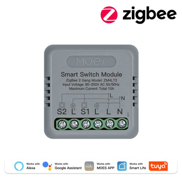 MOES Mini Smart Switch 1-4 Gang,WiFi/Zigbee DIY Module,Works with Alexa&Google Home,Timer&Voice Control,Home Automation Apsilon