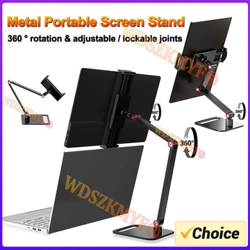 Portable Monitor Stand for 12”- 17.3" 360° Adjustable Swivel Bracket Tablet Holder Compatible with Tablet Desktop Clamp Stand Apsilon