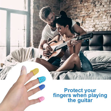 Guitar Fingertip Protectors 10 PCS Silicone Finger Guards 5 Sizes Apsilon