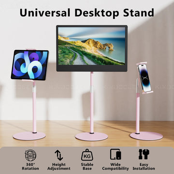 Keepro Portable Monitor Stand Height Adjustable Vesa Monitor Tablet Stand Free Standing Low Profile Desk Mount Monitor Support Apsilon