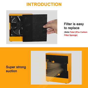 NEWACALOX 30W Solder Fume Extractor Smoke Absorber Remover Smoke Prevention Absorber DIY Working Fan for Soldering Station Apsilon