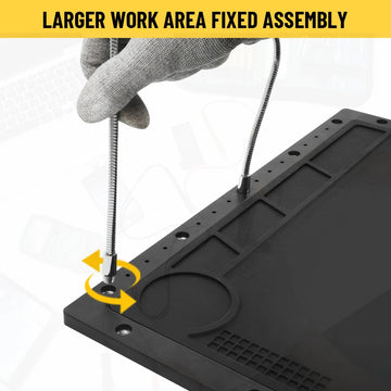 HTM Third Hand Soldering Holder Tool Soldering Station With High Temperature Resistant Silicone Pad 5pc Flexible Arms Apsilon