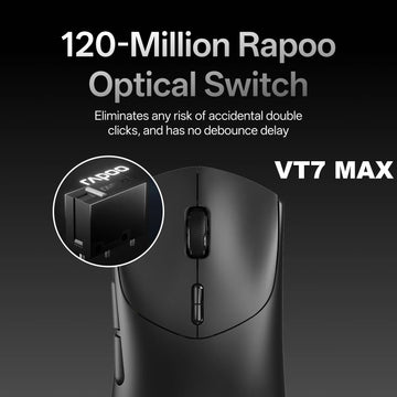 Rapoo VT7 MAX /VT7 Wireless Gaming Mouse True 8K Wireless Polling Rate 53g Lightweight Up to 750Hr Battery Life Apsilon
