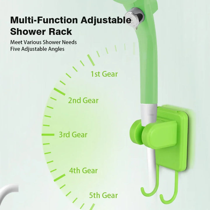 Camping Shower Pump RV Outdoor Shower Kit Camp Shower w/Full Screen Intelligent Digital Display Adjustable 6000mAh Shower Kit Apsilon