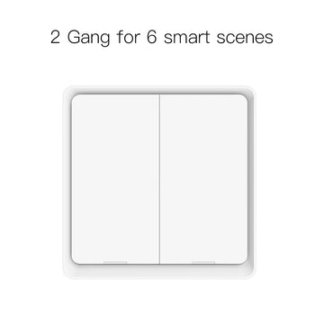 MOES 4 Gang Tuya ZigBee Wireless 12 Scene Switch Push Button Controller Battery Powered Automation Scenario for Tuya Devices Apsilon