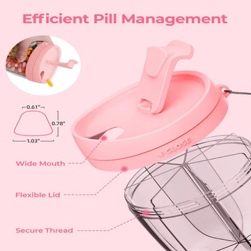 Portable 7-Compartment Vitamin Supplement Storage Box Energy Boost Capsule Organizer with Confusion-Reducing Design Apsilon