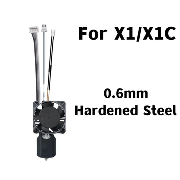 Bambu Original X1/P1 Series Hotend Kit Hardened Steel Nozzle 0.2/0.4/0.6/0.8mm For Bambu lab X1C X1 P1P P1S 3D Printer Parts Apsilon