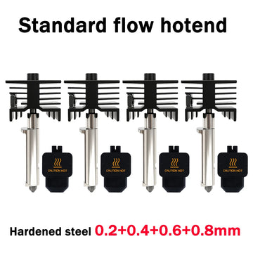 New High Quality H2D H2S H2C Hotend Kit with 0.2/0.4/0.6/0.8mm Hardened Steel Nozzle Replace Hotend Kit For Bambu H2D A1 A1mini Apsilon