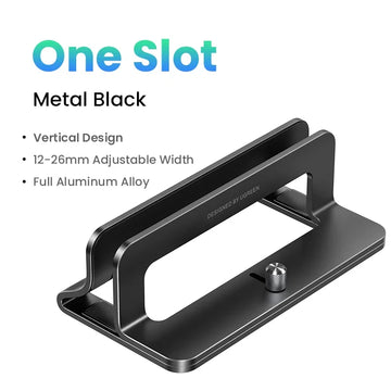 UGREEN Vertical Laptop Stand For MacBook Pro Aluminum Portable Notebook Stand Laptop Support MacBook Air Pro Tablet Phone Stand Apsilon