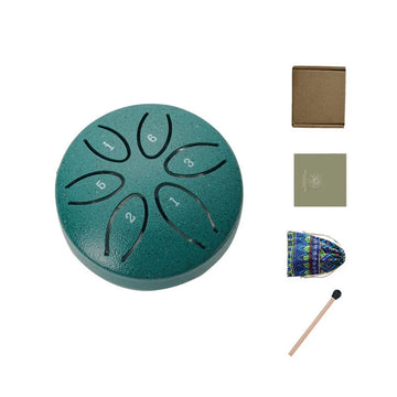 3 Inch Steel Tongue Drum - 6 Tone Handheld Instrument for Meditation & Yoga, Perfect Musical Gift for Beginners Apsilon