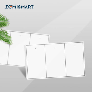 Zemismart Zigbee Push Wall Light Switches Work with Tuya Alexa Google Home Smartthings via hub 1 2 3 4 Gang Neutral Interruptor Apsilon