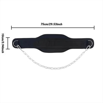 1Pcs New Style Weight Lifting Back Gym With Chain For Fitness Bodybuilding Pull Up Strength Training Load Waist Strap Thicken Apsilon