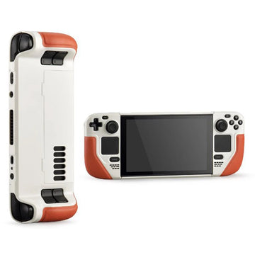 Full Protective Case for Steam Deck Cowhide wrap host Protective Soft Leather Grip Non-slip Cover hard shell bracket Accessories Apsilon