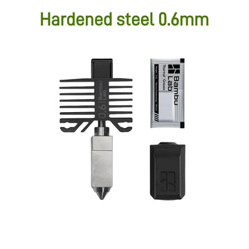Bambu Original X1/P1 Series Hotend Kit Hardened Steel Nozzle 0.2/0.4/0.6/0.8mm For Bambu lab X1C X1 P1P P1S 3D Printer Parts Apsilon