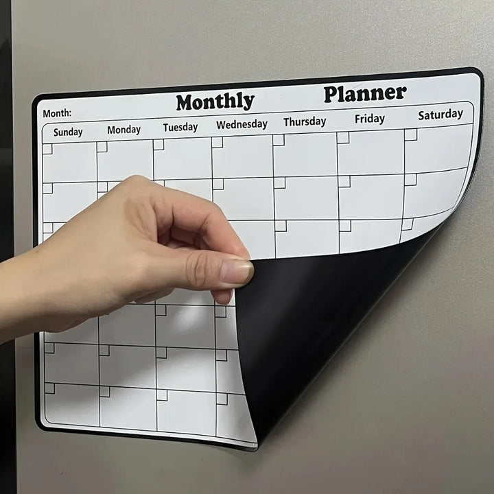 Fashionable magnetic dry erase calendar, multi-functional monthly refrigerator planner, kitchen decoration