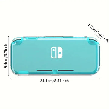 Transparent TPU Switch Lite Case - Shock-Absorbing Softshell Protector, and Crystal-Clear Console Case for Nintendo Switch Lite Apsilon