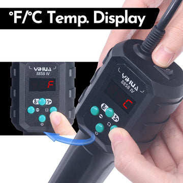 YIHUA Micro Hot Air Gun  C/F Temp Adjusted 8858IV 700W Soldering Rework Welding Station LCD Digital Heat Gun BGA IC Solder Tools Apsilon