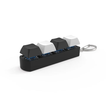 4Keys Finger Button Anti-stress Toys Mechanical Keyboard Keycaps Office Decompression Calming Keychain Gifts for Children Adults Apsilon