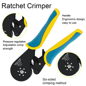 Ferrule Crimping Tool Kit, Wire Ferrule Crimper Plier Kit,Hexagonal Crimpers (0.08-16mm²/AWG28-5) for Wire Ferrules Connectors Apsilon