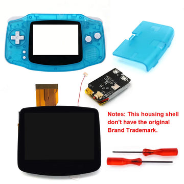 HISPEEDIDO Rechargeable for GBA V5 IPS HD 720x480 Drop-in Screen Kits No Welding Required Desaturation FRM OSD W/Shell Apsilon