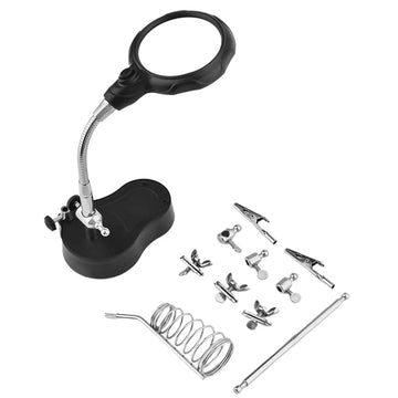 3.5X 12X Welding Auxiliary Clip Magnifier Electric Soldering Iron Circuit Board Welding Iron Magnifying Glass Bracket Tools Apsilon