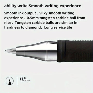 5/10/20pcs Quick-Drying Gel Pens, 0.5mm Fine Tip, Black Ink - Ideal Choice for Office and School clea For school office use only Apsilon