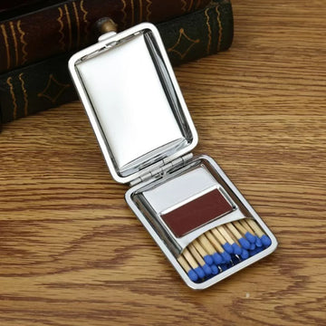 Metal Match-box With Striker Plate Waterproof Sealed Reusable Vintage Compact For Camping Hiking Emergency Kit Family Gifts Apsilon