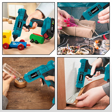 YOFIDRA 260° Hot Glue Gun 100W High Temperature Electric Mini Glue Guns Thermo Repair Power Tool For Makita 18-21V Battery Pin Apsilon