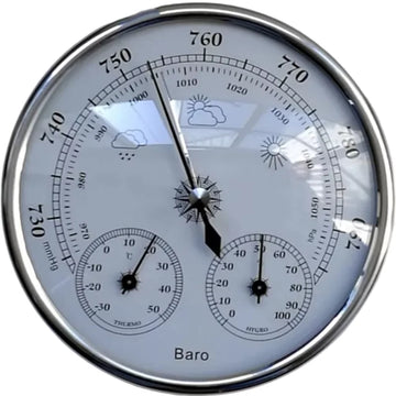 High Quality Precision Aneroid 128mm 3in1 Barometer With Thermometer and Hygrometer Humidity Tester Meter Outdoor Fishing Tool Apsilon
