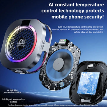 TH16 Pro High-Power AI Strong Cooling Semiconductor Magnetic&Back-clip Mobile Phone PUBG Game Cooler for IPhone Android Radiator Apsilon